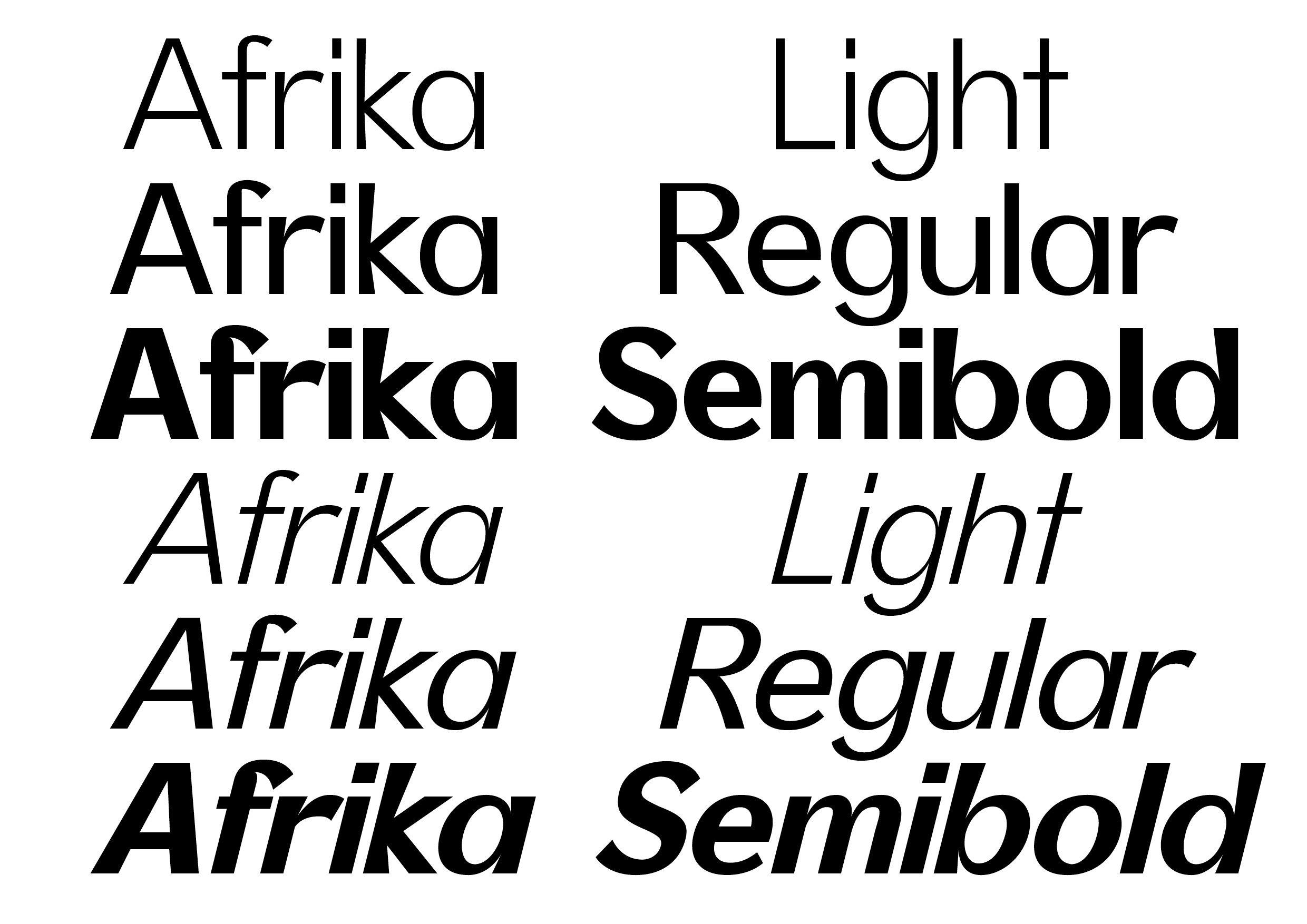 Afrika Sans Typeface