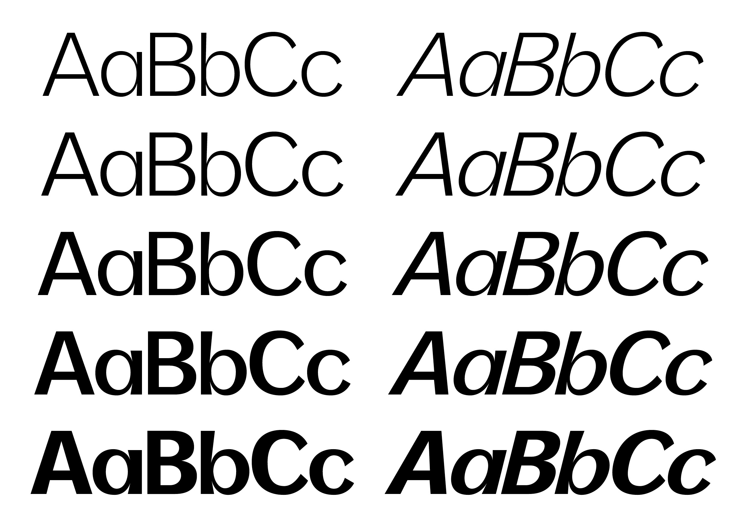 Afrika Sans specimen