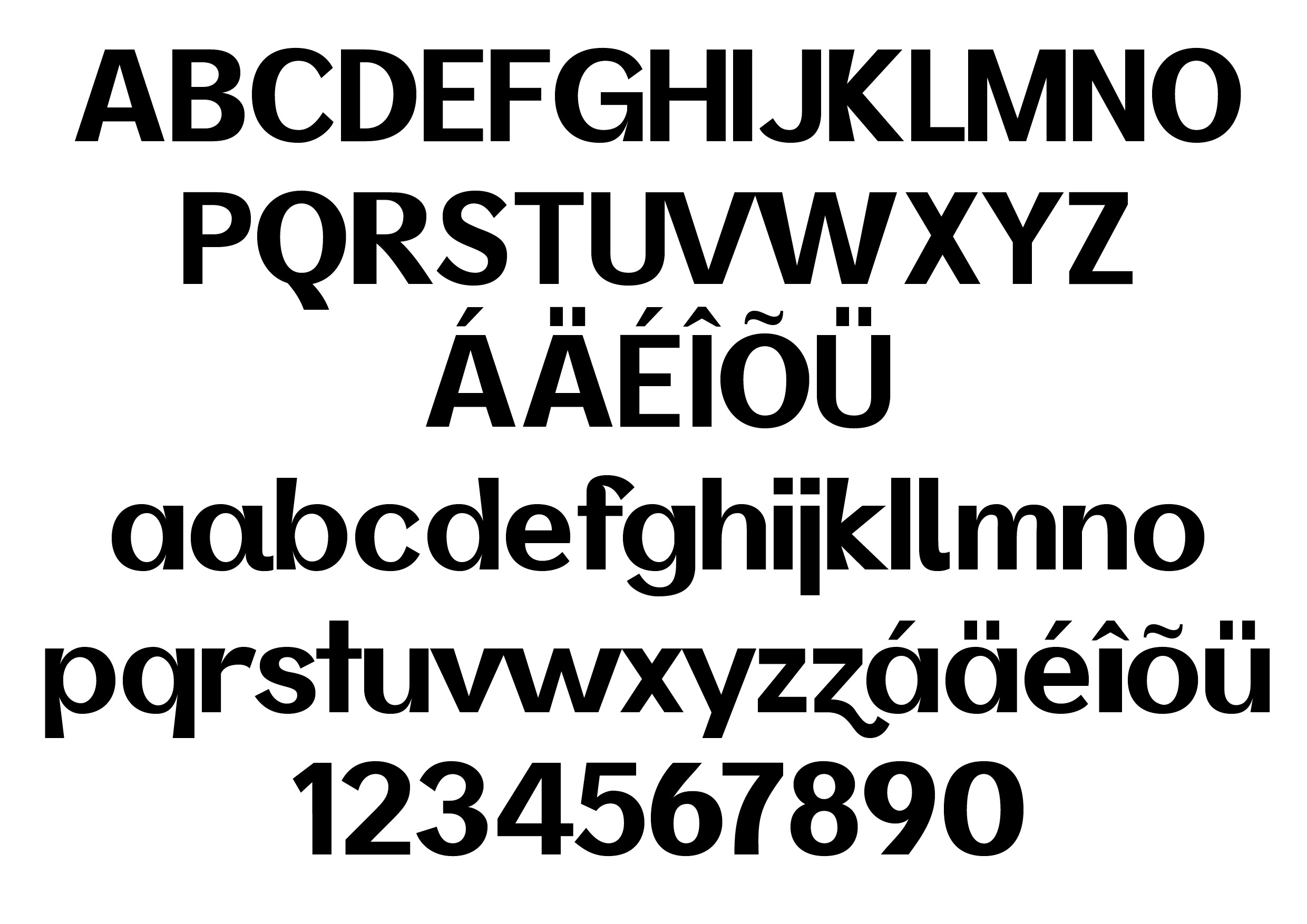 Afrika Sans specimen