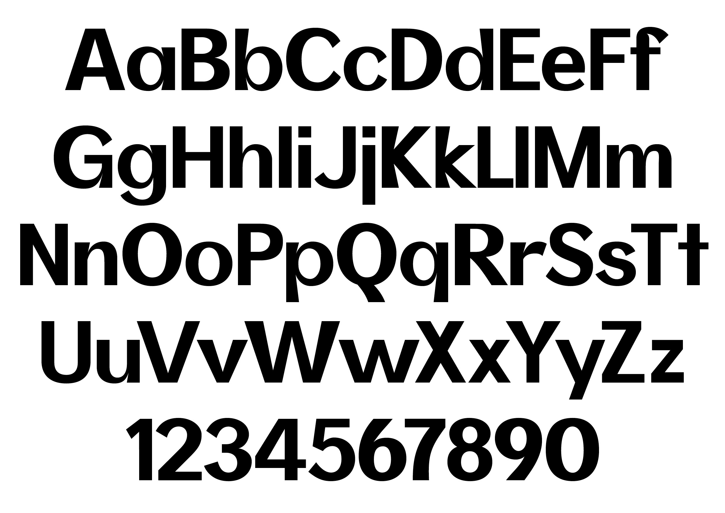 Afrika Sans specimen