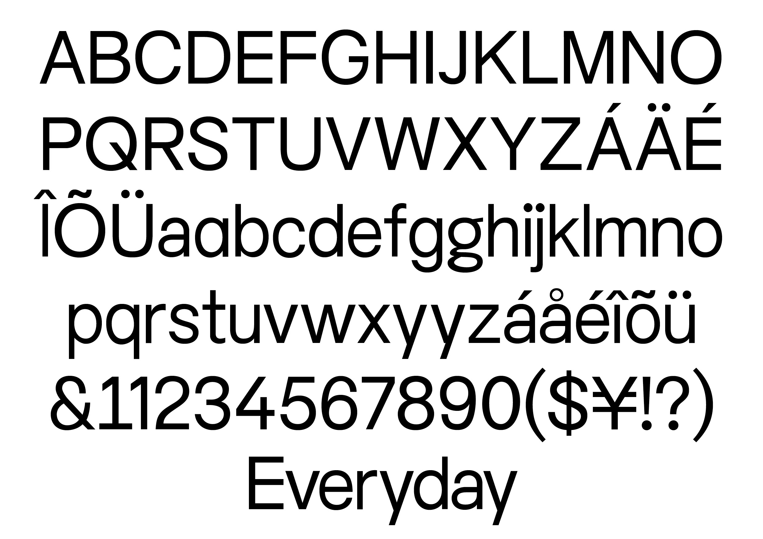 Everyday Sans specimen