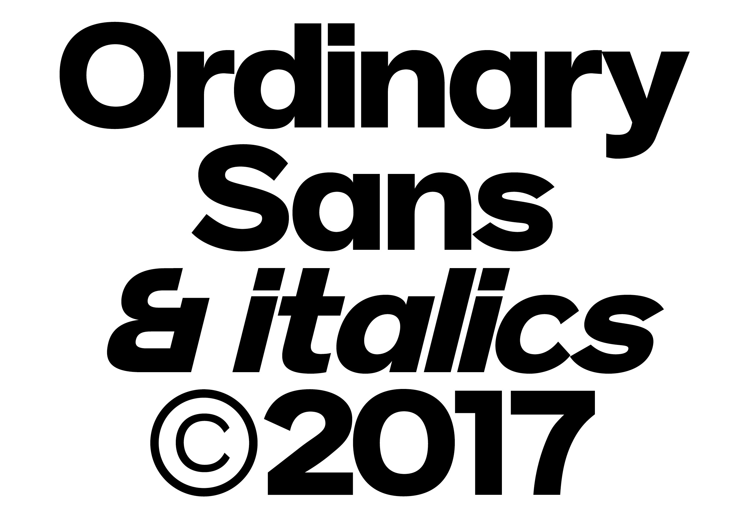 Ordinary Sans Typeface