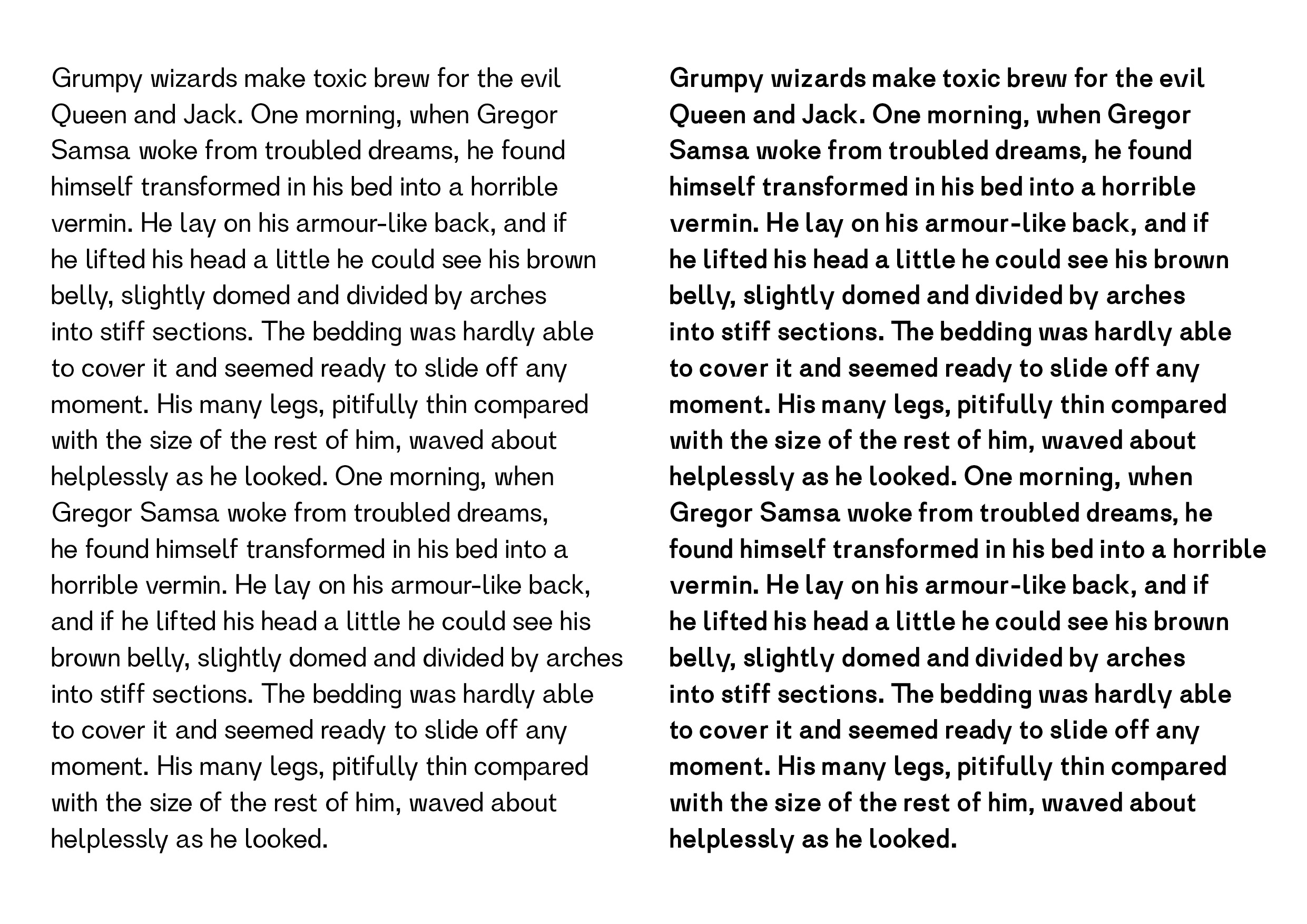Practice Sans specimen