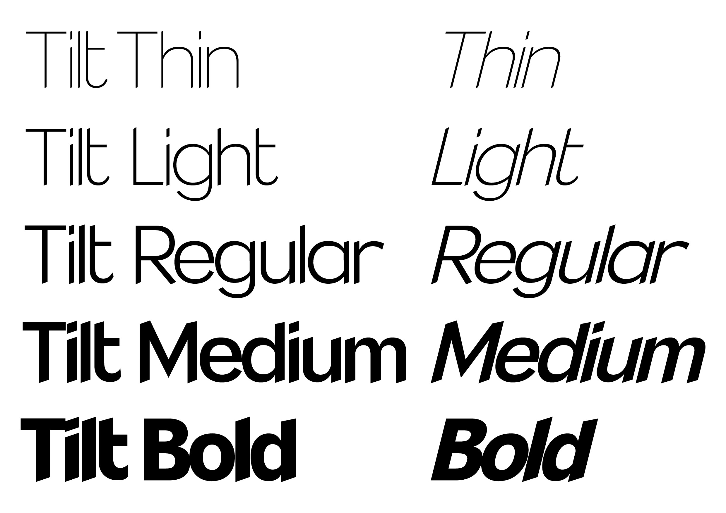 Tilt Script Typeface