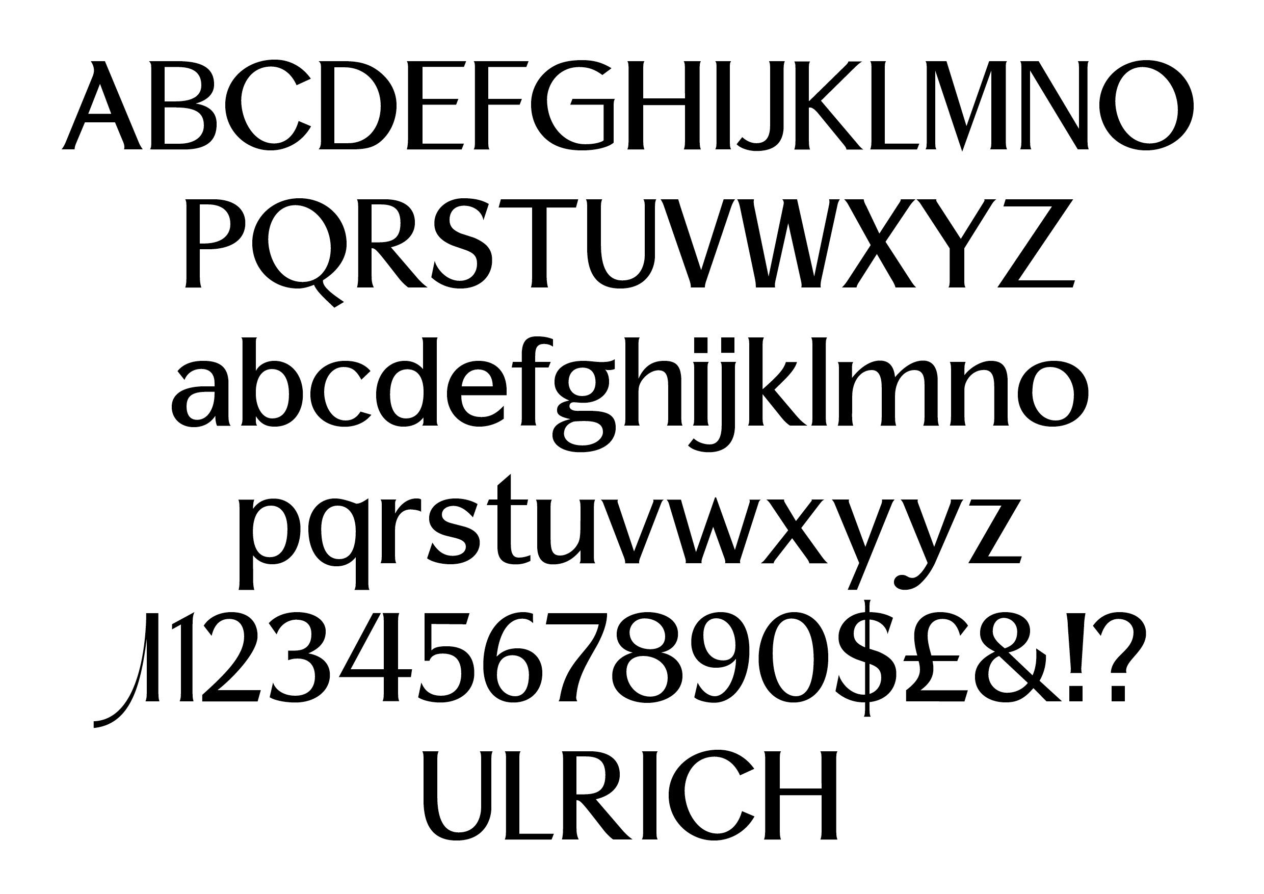 Ulrich Sans specimen