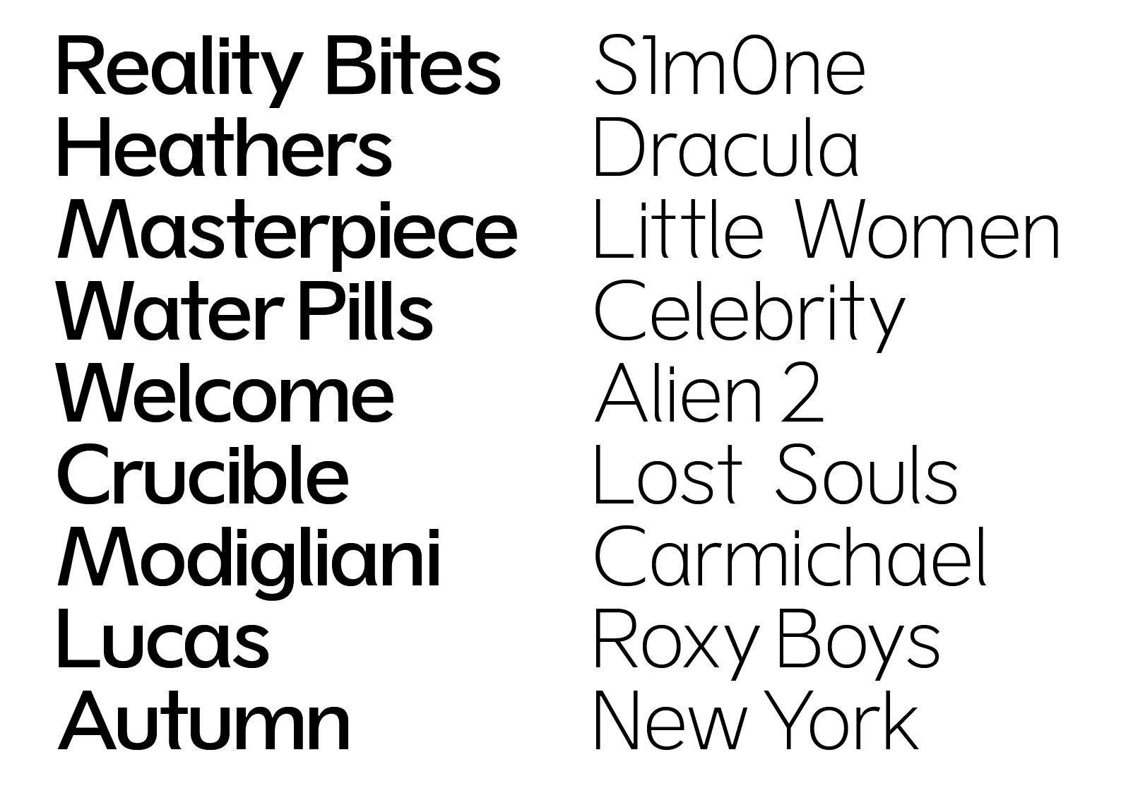 Winona Sans specimen