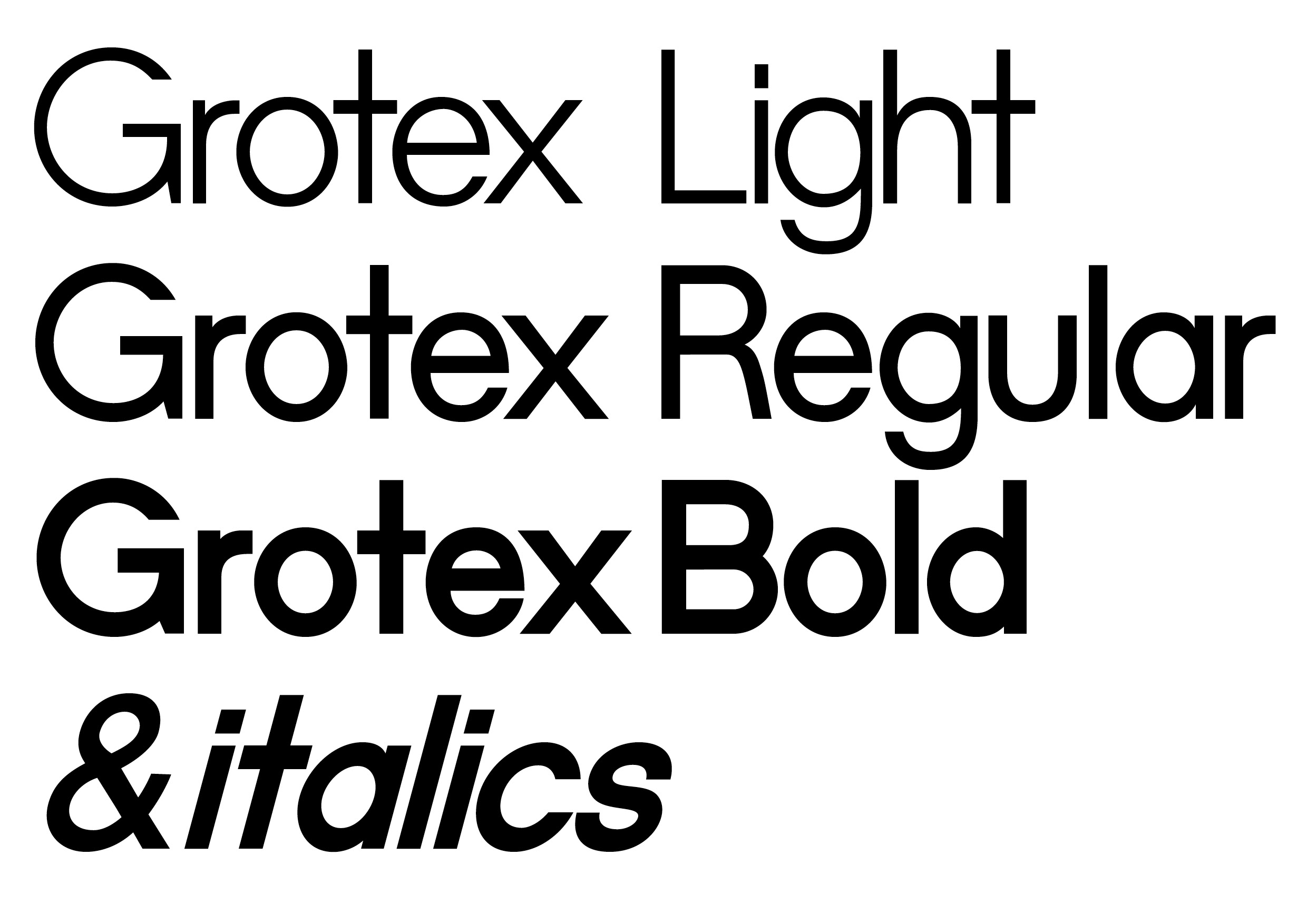 Grotex Sans Typeface